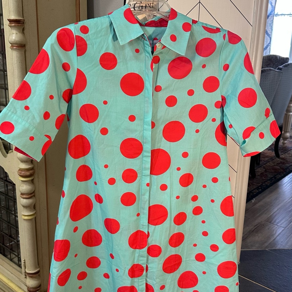 Red Polka Dot shirt  Pervalera Dress